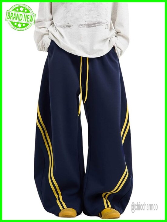Pants - Wide Leg Sweatpants Baggy Joggers with Pockets